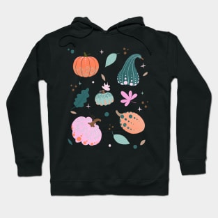 Pastel pink, orange and teal pumpkins Hoodie